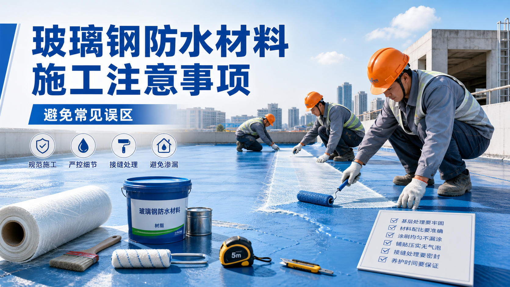玻璃钢防水材料施工注意事项，避免常见误区 濮阳 版